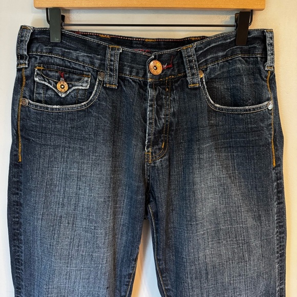 G By Guess Men’s Joey Low Bootcut Dark Wash Button Fly Retro Style Jeans 32 X 32 - Picture 3 of 8